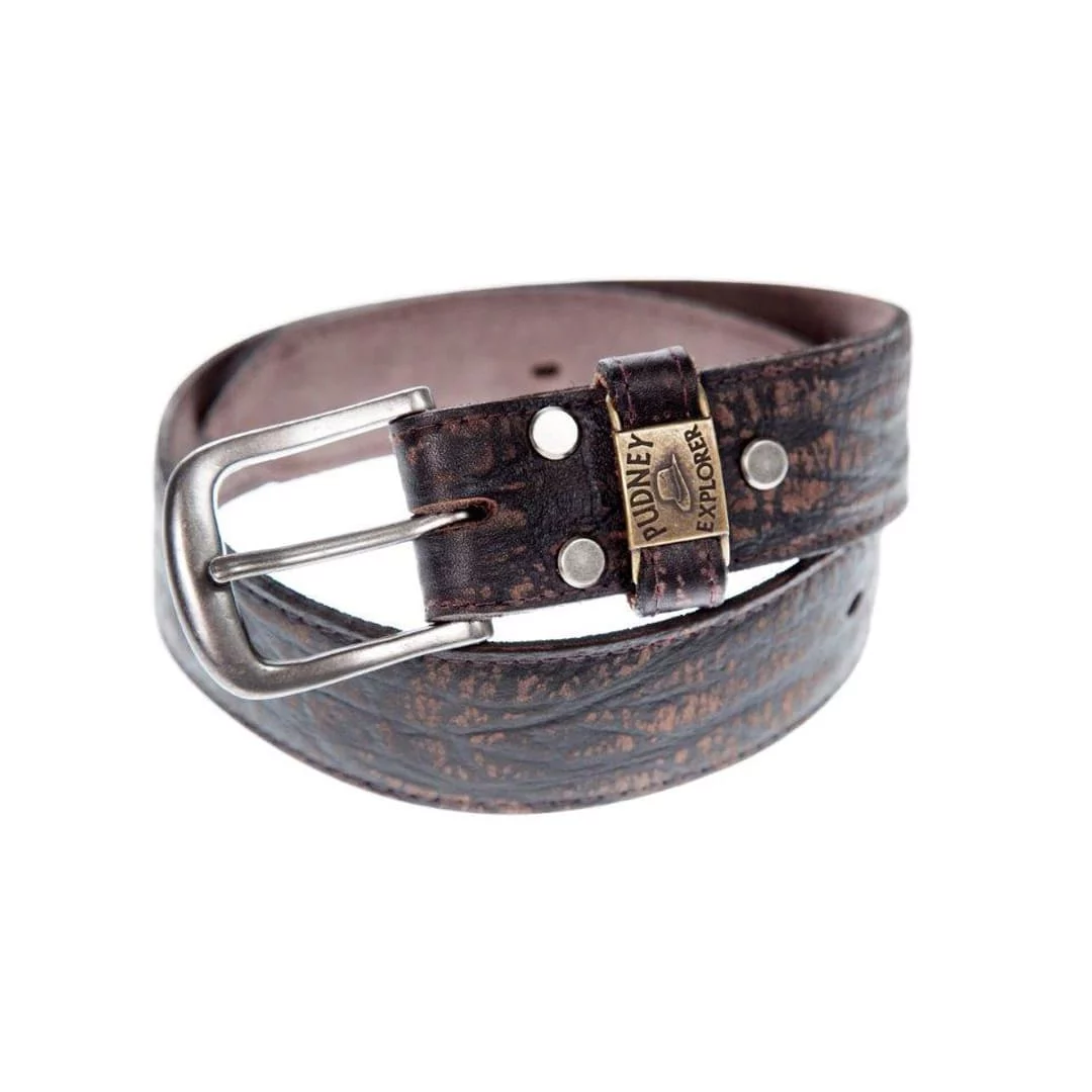 Brown Buffalo Leather Belt