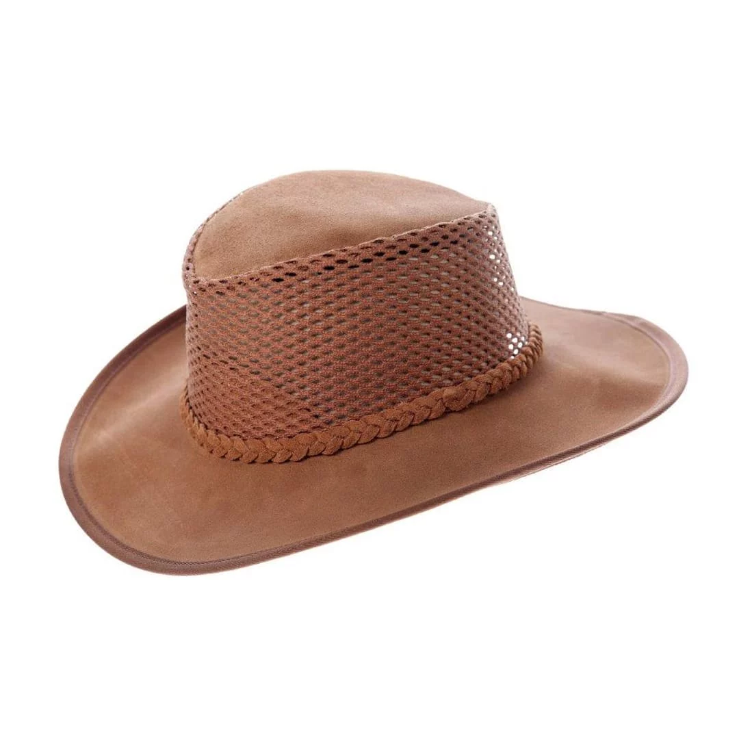 Suede Hat with Braid and Ventilation - Donkey