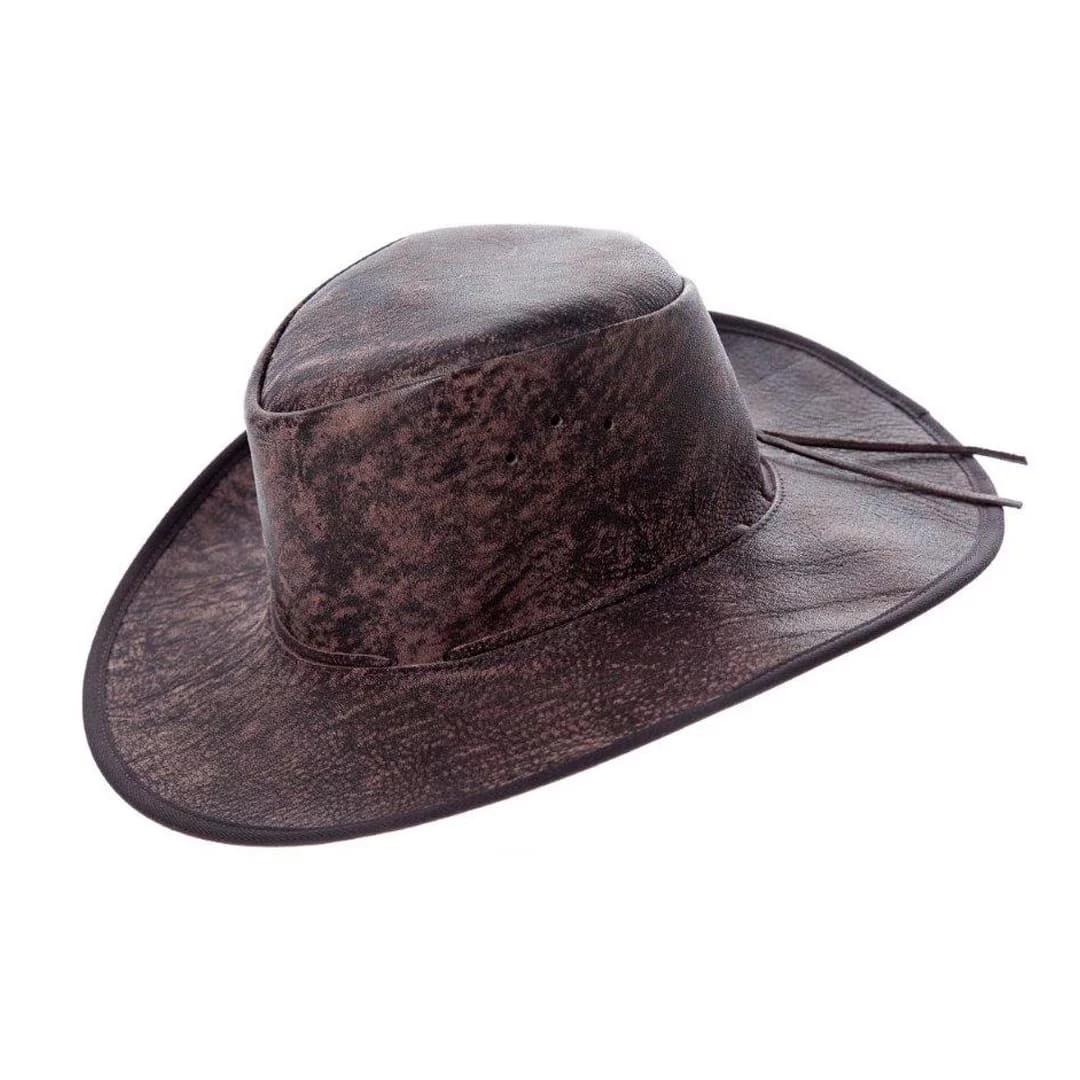 Wildebeest / Kudu Leather Hat with Thong