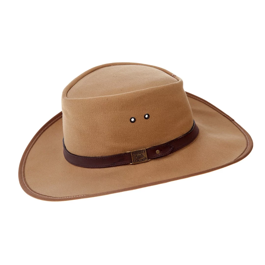 Full Canvas Hat with Braid and Oilskin Strip